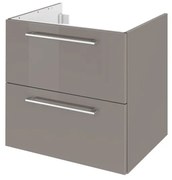 Mobile da bagno sotto lavabo Remix  lamellare lucido L 60 x H 58 x P 48 cm 2 cassetti, lavabo non incluso