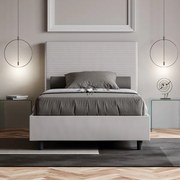 Letto con rete imbottito 120x210 similpelle bianco Focus