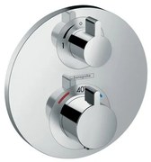 Rubinetto per doccia getto laminare cristallino termostatico Ecostat cromo lucido HANSGROHE