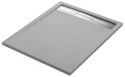 Piatto doccia SENSEA in resina Neo Metal Grid grigio L 70 x L 90 x H 3 cm opaco effetto pietra