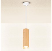 Brilagi - Lampadario a sospensione con filo SELE 1xGU10/30W/230V bianco/decorazioni in rovere