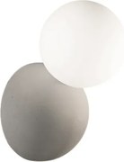 Applique ROCK 12 cm in cemento e vetro soffiato satinato