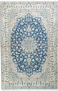 Nain Tappeto persiano 200x310 Blu (Iran) Annodato A Mano