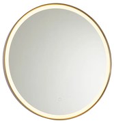 Specchio da bagno oro rosa 70 cm incluso LED con dimmer tattile - Miral