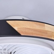Brilagi-LED Dimmerabile lampada a LED con ventilatore LED/30W/230V 3000-6500K nero/rovere +telecomando