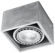Lampada da soffitto in Cemento QUATRO 1 Base AR111 - Grigia