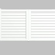 Cancello automatico battente ALBA Maia120-20 in alluminio, apertura centrale, L 300 x H 160 cm, di colore bianco