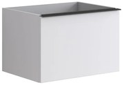 Mobile da bagno sotto lavabo Pixel plain bianco laccato opaco L 60 x H 40 x P 45.5 cm 1 cassetto, lavabo non incluso