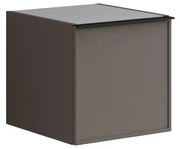 Struttura semi colonna da bagno Pixel 1 anta laccato opaco grigio carbone L 40 x H 40 x P 45.5 cm