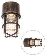 Lampada da soffitto e da parete oro anticato IP54 - Kiki