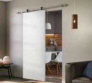 Porta scorrevole Mast in mdf bianco, L 93 x H 212 cm, con binario Toledo Reversibile