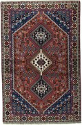 Yalameh Tappeto 100x150 Rosso (Iran) Annodato A Mano