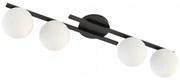 Lampada da soffitto in acciaio KAIRO 4 da interno 4xE14 Colore del corpo Nero e Bianco