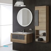 Mobile Bagno Sospeso "Urban" Da 80 Cm Composto Da Un Cassetto Finitura Riviera