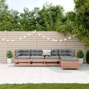 Set divani giardino 5 pz con cuscini legno massello di douglas