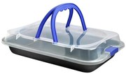 Teglia da forno con coperchio TORO 42x3,8x29 cm, nero/blu