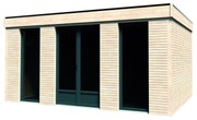 Casetta da giardino DECOR ET JARDIN semi-abitabile Decor Home in legno con porta doppio battente, superficie interna 15.25 m² e spessore parete 90 mm