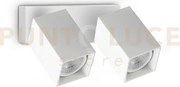 Dynamite faretto bianco orientabile 2 luci attacco gu10 16,5cm lamp...