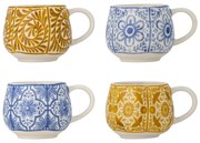 Tazzine in set per espresso blu e arancioni in gres 4 pz 155 ml Milton – Bloomingville