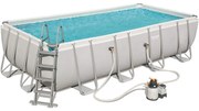Piscina Power Steel Rettangolare Telaio Portante Cm.549X274X122H. - kg.113.9 - lt.14.812 - filtro sabbia (art.56466)