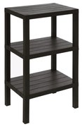 Scaffale Da Bagno Salvaspazio 75 Cm Tre Ripiani Feridras "Woody" Nero
