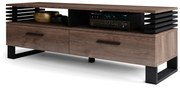 GOKEE RTV-145 Rovere Marrone/Nero Opaco - MODERNO MOBILE TV CON LAMELLE