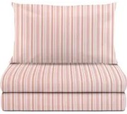 Completo letto singolo righe rosa