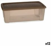 Scatola portaoggetti con coperchio Stefanplast Elegance Beige Plastica 5 L 19,5 x 11,5 x 33 cm (12 Unità)