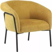 Poltrona Clover in tessuto curry - Brego68/nero