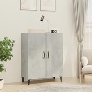 Credenza grigio cemento 70x34x90 cm in legno multistrato