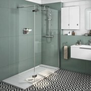 Walk-in neo L 160 x H 200 cm, vetro 8 mm vetro senza finitura / trasparente cromo