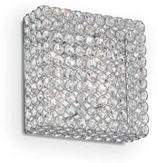 Plafoniera Moderna Admiral Metallo-Cristallo Cromo 4 Luci G9 3W 3000K Luce Calda