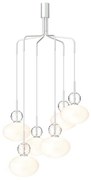 Nuura - Rizzatto Cluster 6 Lampadario Satin Silver/Opal Nuura