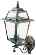 Applique Da Esterno Vintage Nuova Orleans Alluminio Ruggine Vetro 1 Luce E27