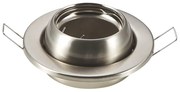 Portafaretto orientabile GU10 / MR16 a sfera da incasso 100mm Nickel satinato Rotondo Aigostar