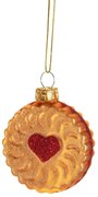 Decorazione per albero di natale in vetro fatta a mano ø 4 cm Jam Biscuit – Sass &amp; Belle