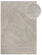 Tappeto in lana grigio chiaro 200x290 cm Lino Leaf - Flair Rugs
