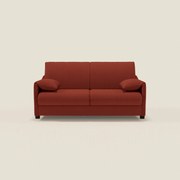 Primula divano letto con materasso alto 18 cm - braccioli mobili e tessuto smacchiabile T05 rosso
