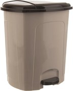 Cestino per la spazzatura marrone in plastica con pedale 30 l – Orion