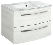 Mobile sottolavabo e lavabo Image rovere bianco L 70 x H 48 x P 48 cm 1 vasca