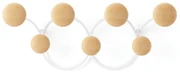 Appendiabiti da parete bianco naturale in legno di pino Dotsy - Umbra