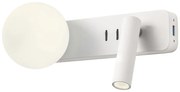 Redo 01-2991 - Lampada da parete LED OASIS LED/3W/230V+1xG9/10W USB CRI 90 bianca