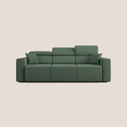 Orwell divano con 3 sedute estraibili in microfibra smacchiabile T11 verde