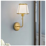 Hinkley HK-CLARKE1-DBR-OW - Applique CLARKE 1xE27/40W/230V ottone/bianco