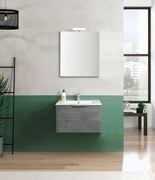 Scocca per base sottolavabo Portland 1 cassetto cemento L 59 x H 40 x P 45.5 cm