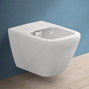 Wc sospeso senza brida Rimless in ceramica bianco lucida   Square