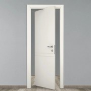 Porta tamburata rototraslante Clean bianco L 70 x H 210 cm sinistra