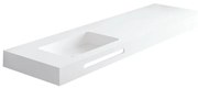 Lavabo sospeso rettangolare Zen H 10 x P 46 cm in acrilico bianco