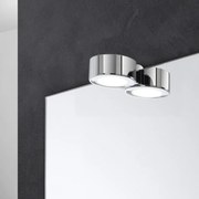 Luce specchio bagno a LED tonda cromata 2W luce naturale