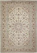 Kashan Tappeto 360x250 Beige (Iran) Annodato A Mano